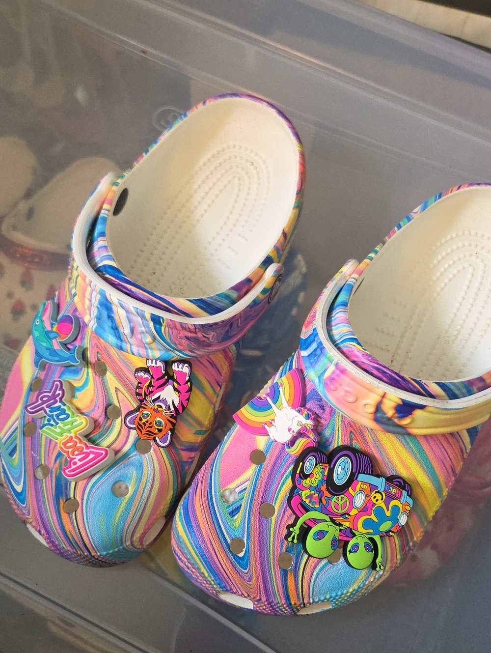 Women's Multi-Color Swirl Clog Shoes